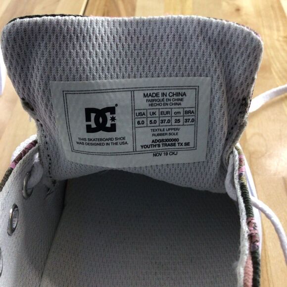Dc TRASE TX SE sneakers liberty floral prints casual skater shoes size 6 - Picture 6 of 13